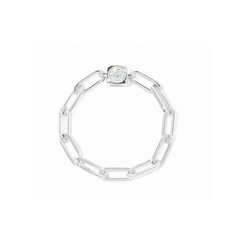 Bague chaîne Le Cube Diamant Bague chaîne Le Cube Diamant