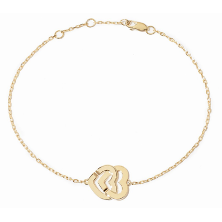 Bracelet sur chaîne Double Cœurs R10